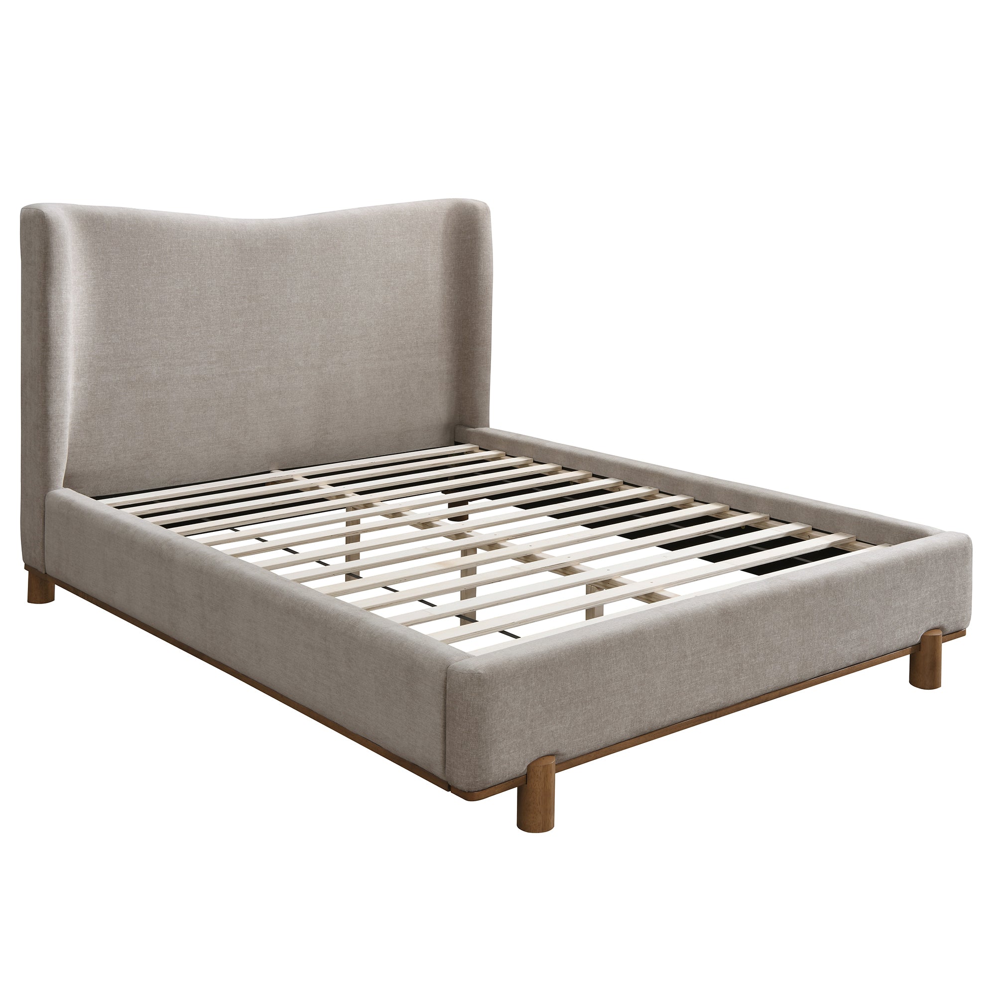 ISADORA-60" PLATFORM BED-DARK BEIGE
