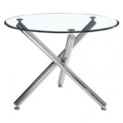 WorldwideWW Solara II Round Dining Table - Silver