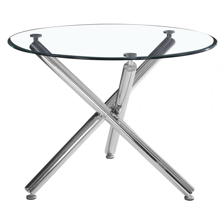 WorldwideWW Solara II Round Dining Table - Silver