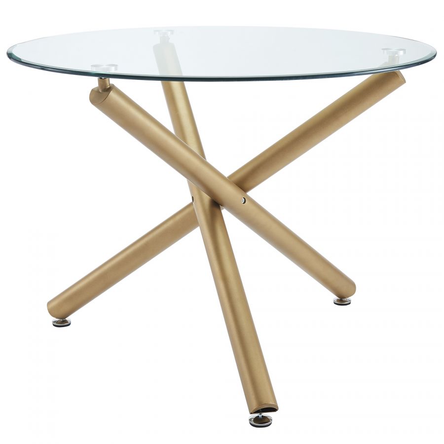 WorldwideWW Carmilla Round Dining Table - Gold