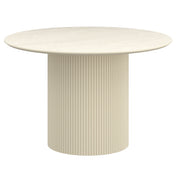 TOVAS-ROUND DINING TABLE-IVORY