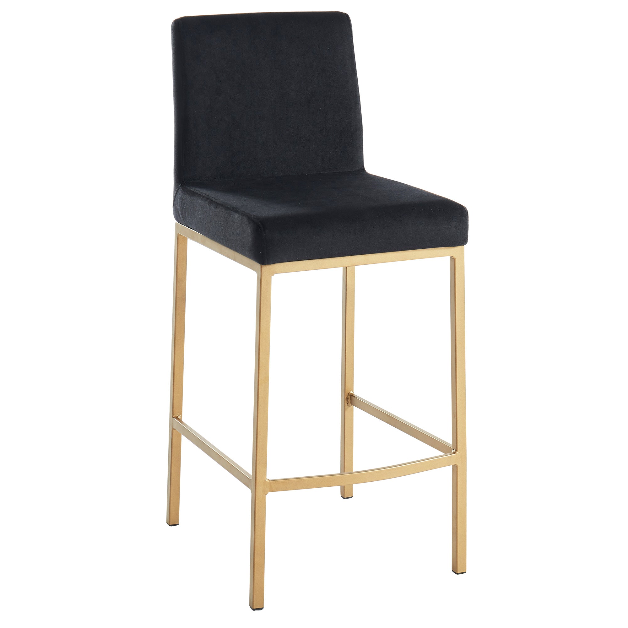 DIEGO-26" COUNTER STOOL-BLACK/AGED GOLD