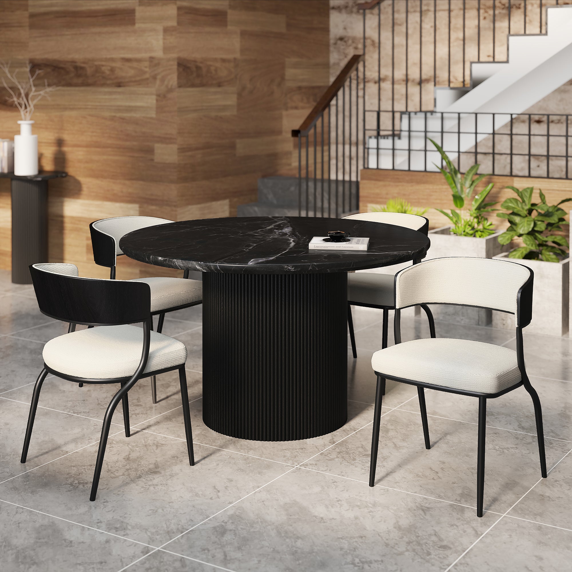 JILSA BLK_KAZAN IV-5PC DINING SET