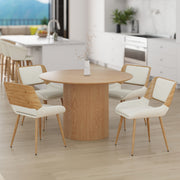 TOVAS RND NAT_HUDSON BG-5PC DINING SET