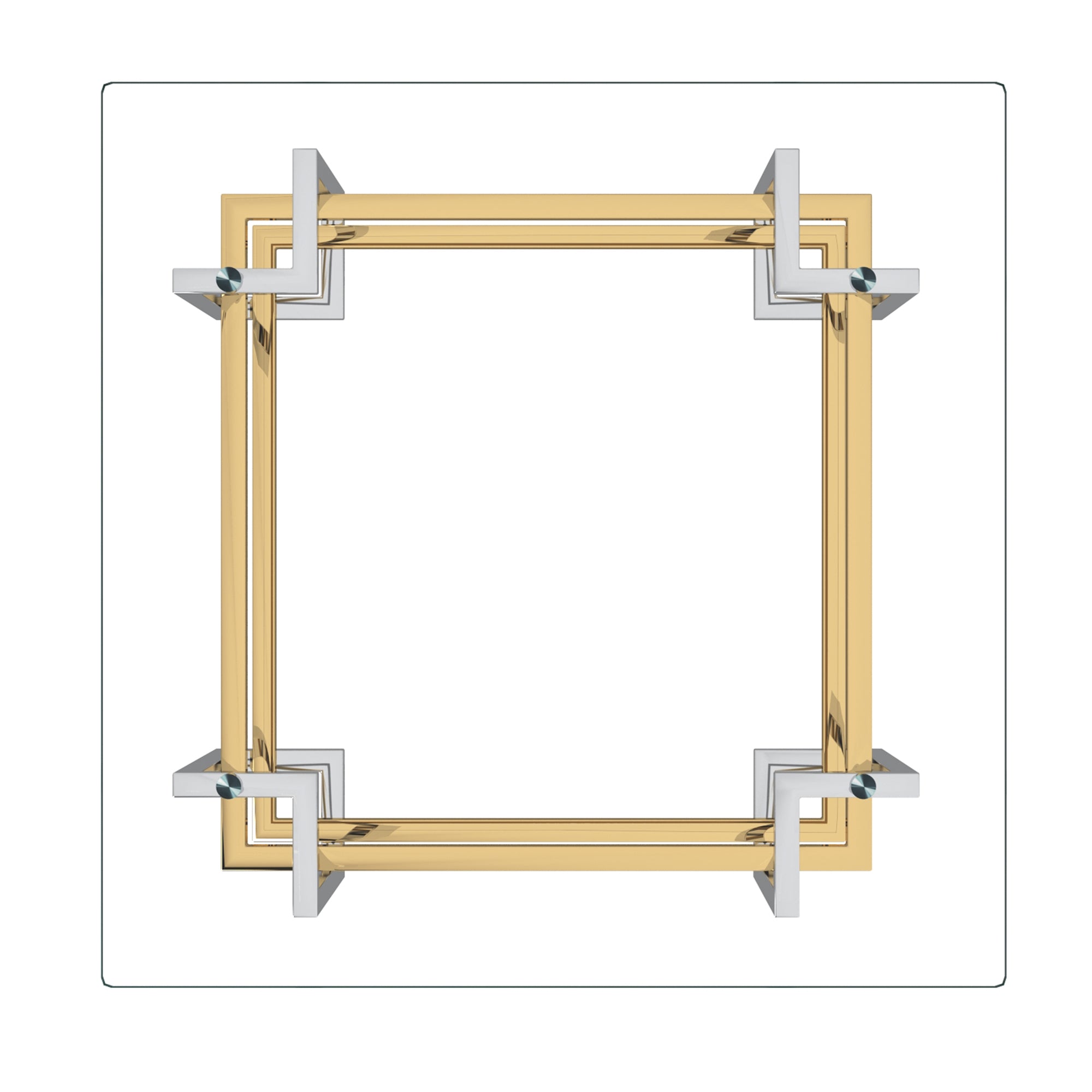 FLORINA-SQ COFFEE TABLE-SILVER/GOLD