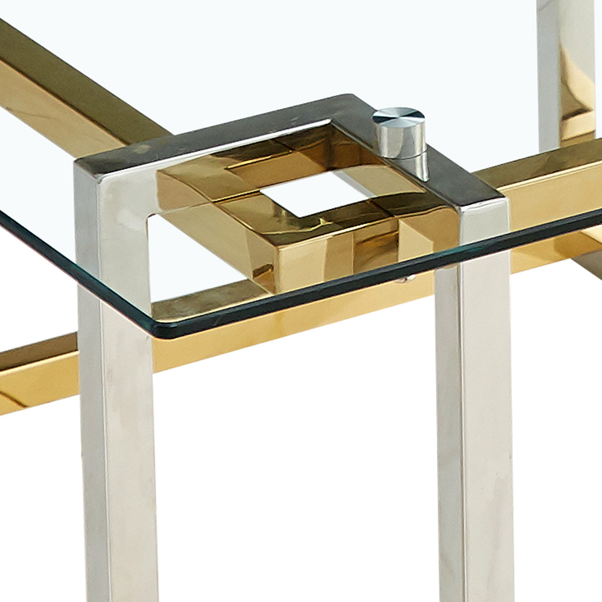 FLORINA-SQ COFFEE TABLE-SILVER/GOLD