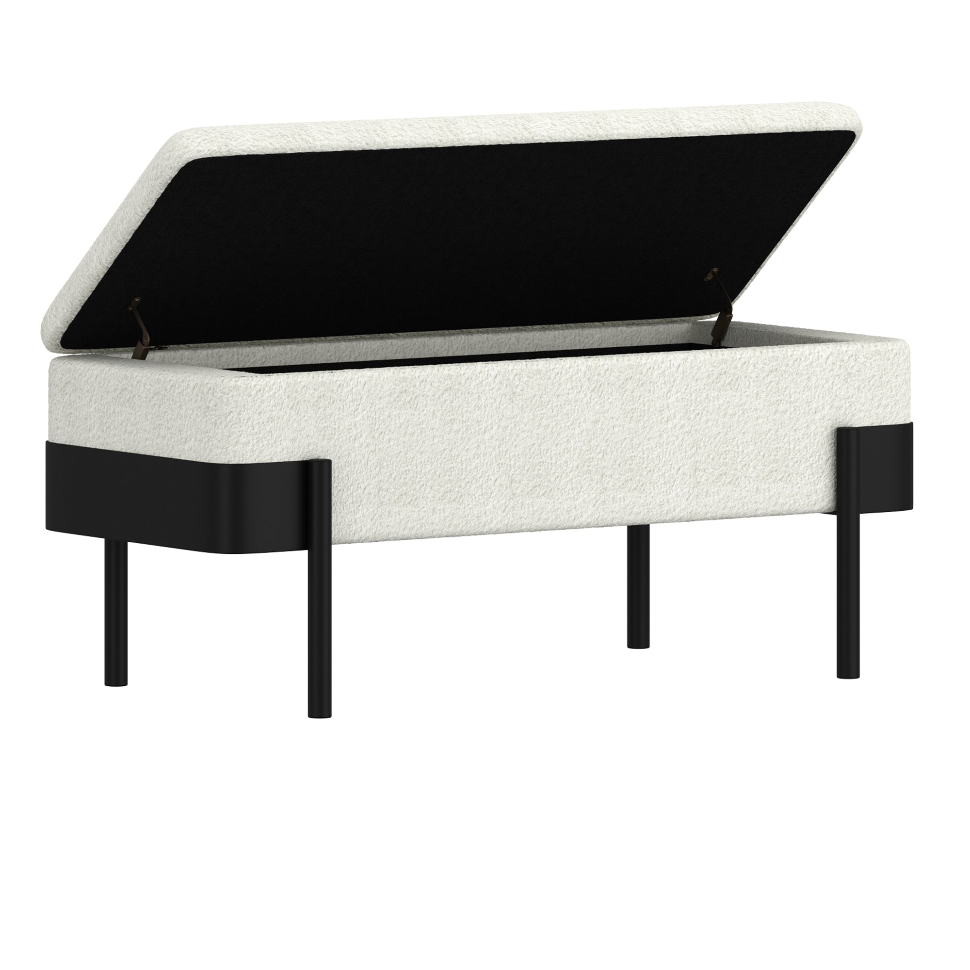 ODELL-STORAGE BENCH-IVORY