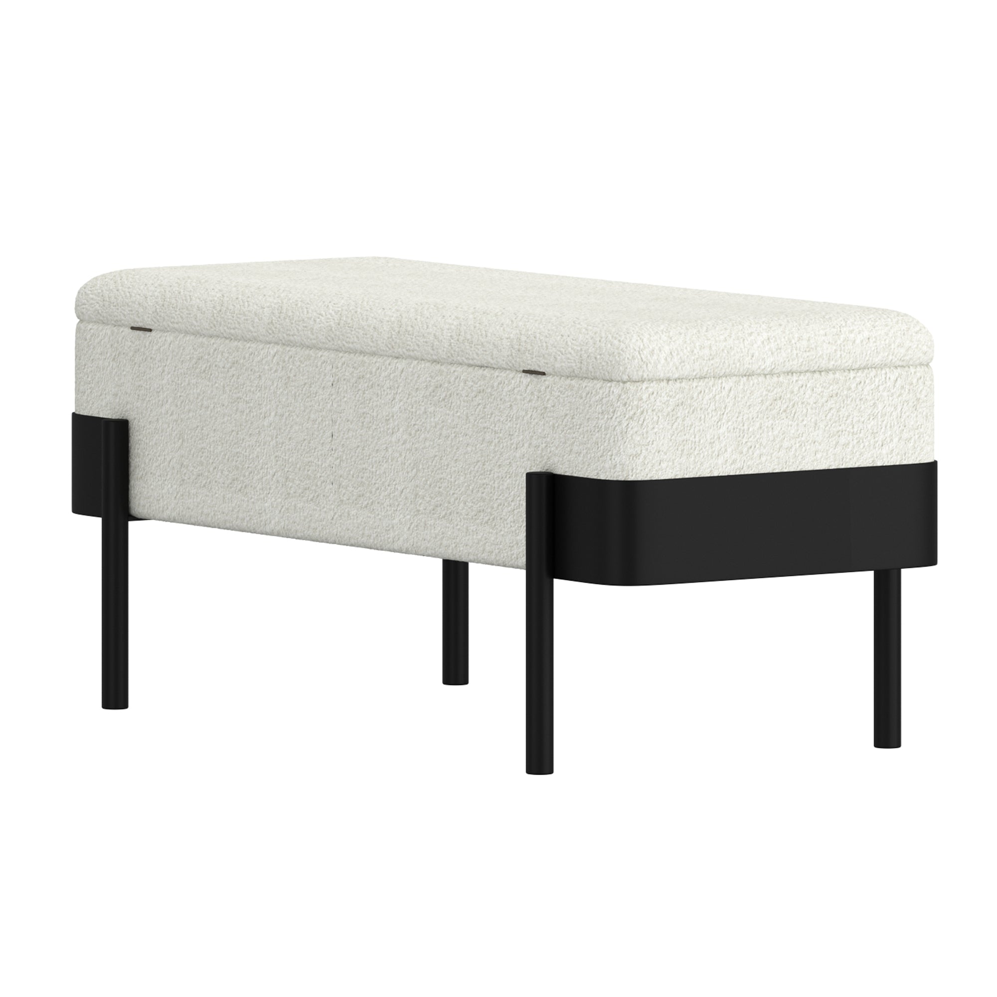 ODELL-STORAGE BENCH-IVORY