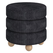 WILLO-ROUND OTTOMAN-BLACK