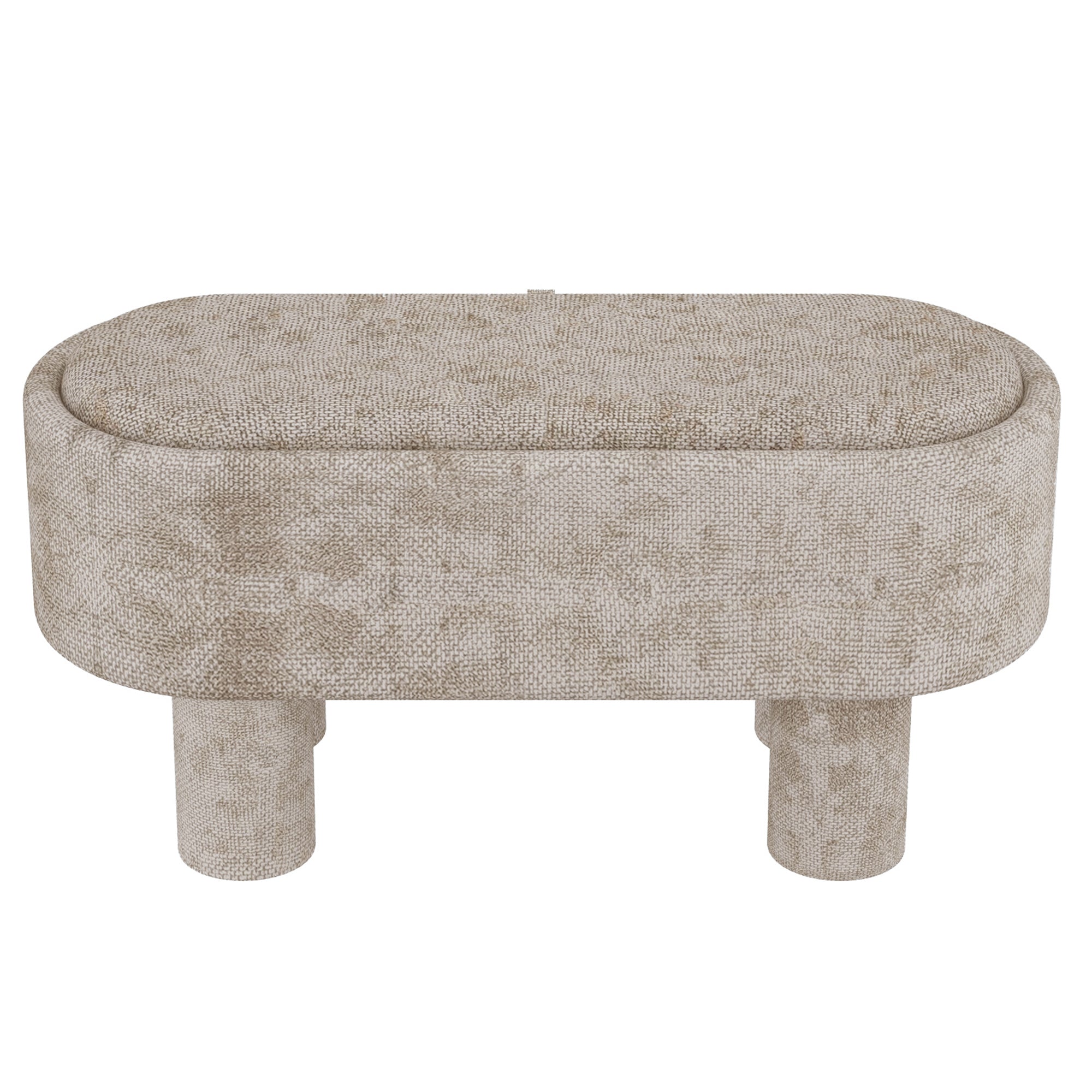 SEZRON-STORAGE OTTOMAN BENCH-BEIGE