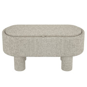 SEZRON-STORAGE OTTOMAN BENCH-WARM GREY