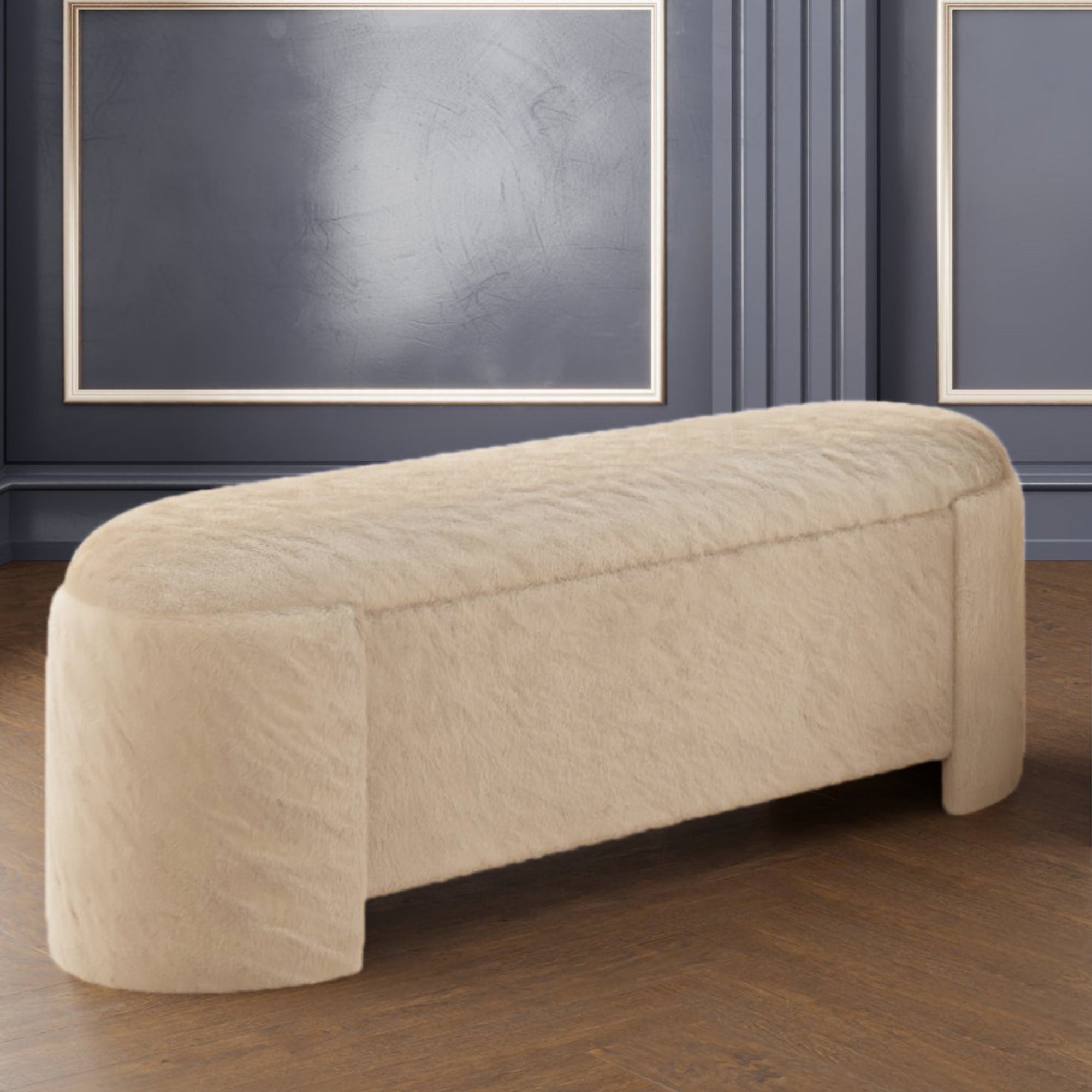 SELENE-STORAGE OTTOMAN-DARK BEIGE