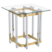 FLORINA-ACCENT TABLE-SILVER/GOLD