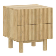 SANGRA-2 DRAWER ACCENT TABLE-NATURAL