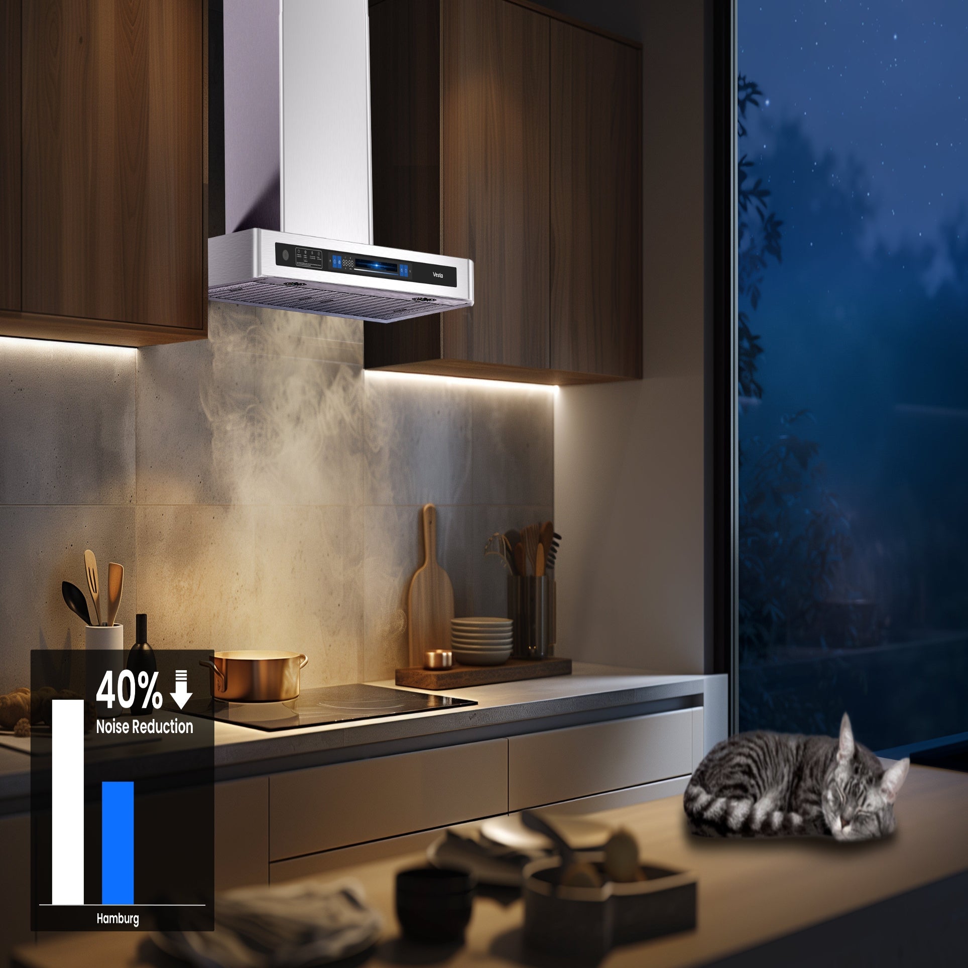 Hamburg 36" | Silver | DC Motor