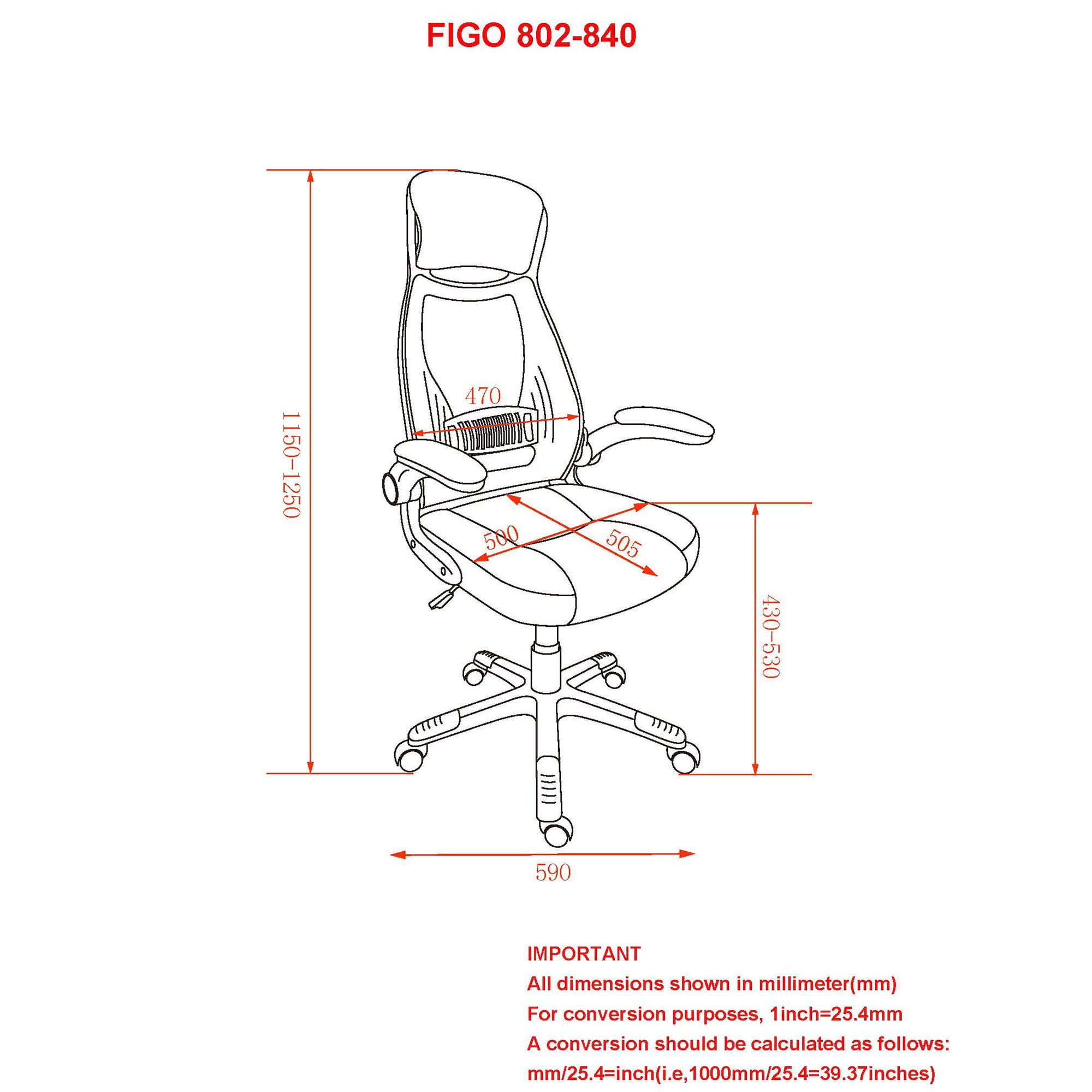 FIGO-OFFICE CHAIR-BLACK
