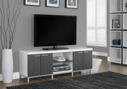 MonarchMonarch 2591 TV STAND - 60"L / WHITE / GREY