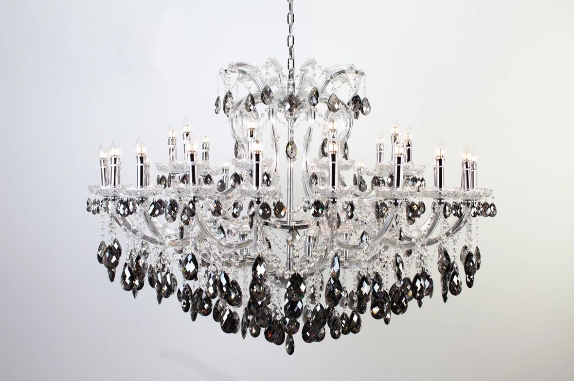 ModernLivingAF - Smoked Grey Asfour Crystal Chandelier 50"