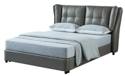 ESFESF 1806 Top Grain Leather Queen Bed with Storage