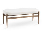 XcellaXC Salina Bench: White Boucle