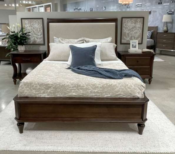 My StoreLegacy King Upholstered Sleigh Bed