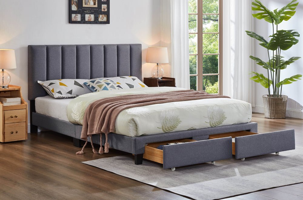 TitusTT T2120 Queen Storage Bed Gray