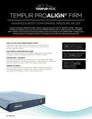 Tempur - PedicTempur - Pedic Mattress Toronto, TEMPUR - PEDIC Tempur - ProAlign™ Firm 2.0 Memory Foam Mattress