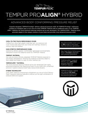 Tempur - PedicTempur - Pedic Mattress Toronto, TEMPUR - PEDIC Tempur - ProAlign Hybrid Medium 2.0 Mattress