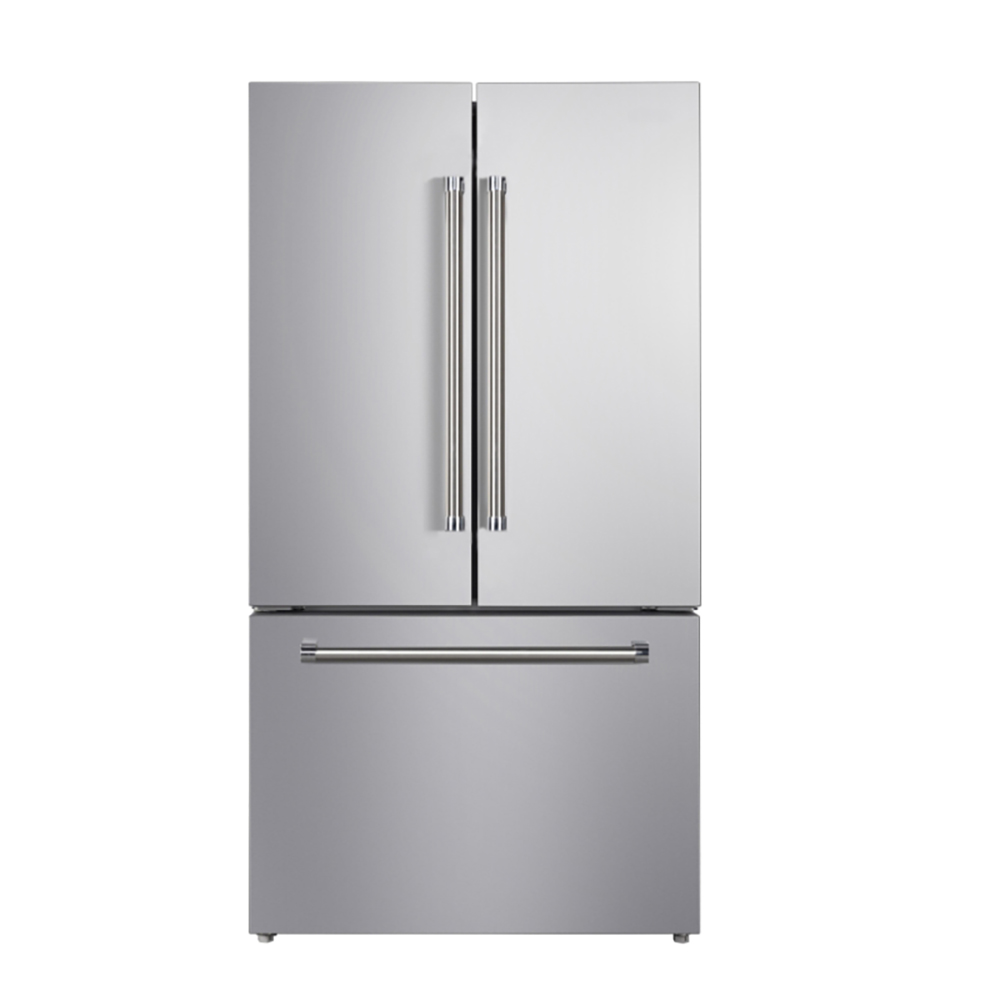 Yukon 36" Counter-Depth Stainless Steel French-Door Refrigerator with Bottom-Freezer