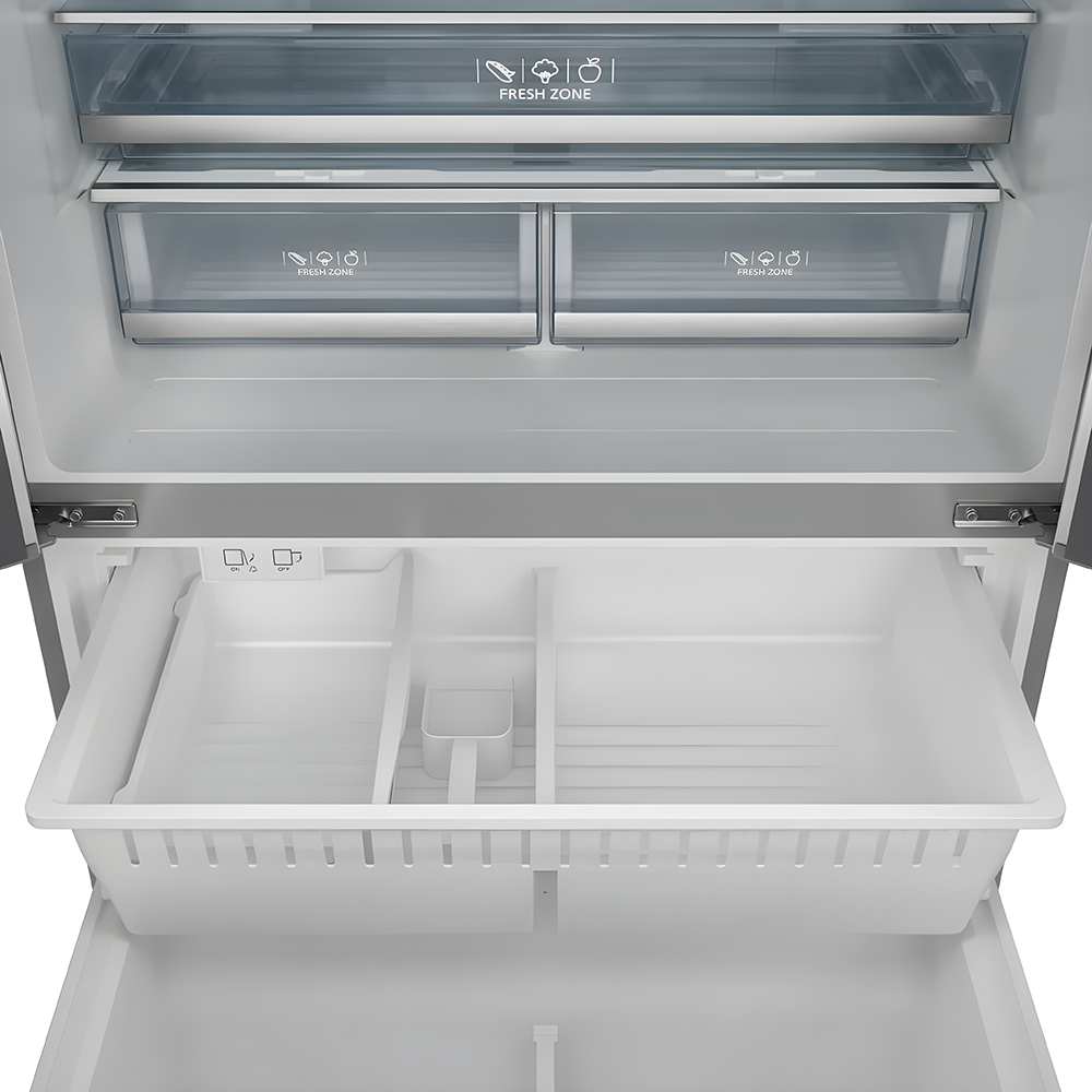 Yukon 36" Counter-Depth Stainless Steel French-Door Refrigerator with Bottom-Freezer