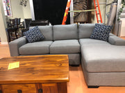 SBFSBF 5521 Grey Fabric Sectional Sofa