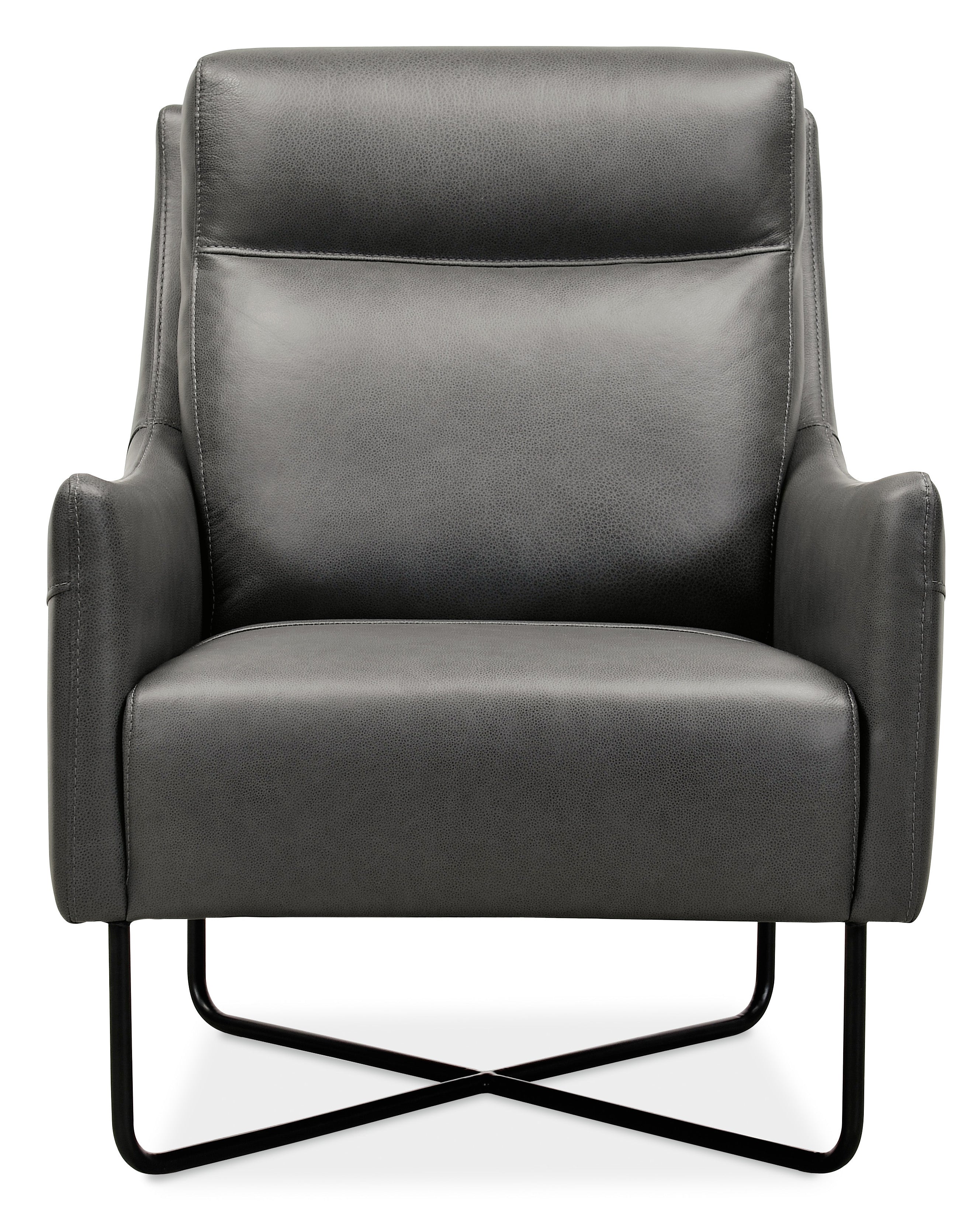 Efron Club Chair with Black Metal Base