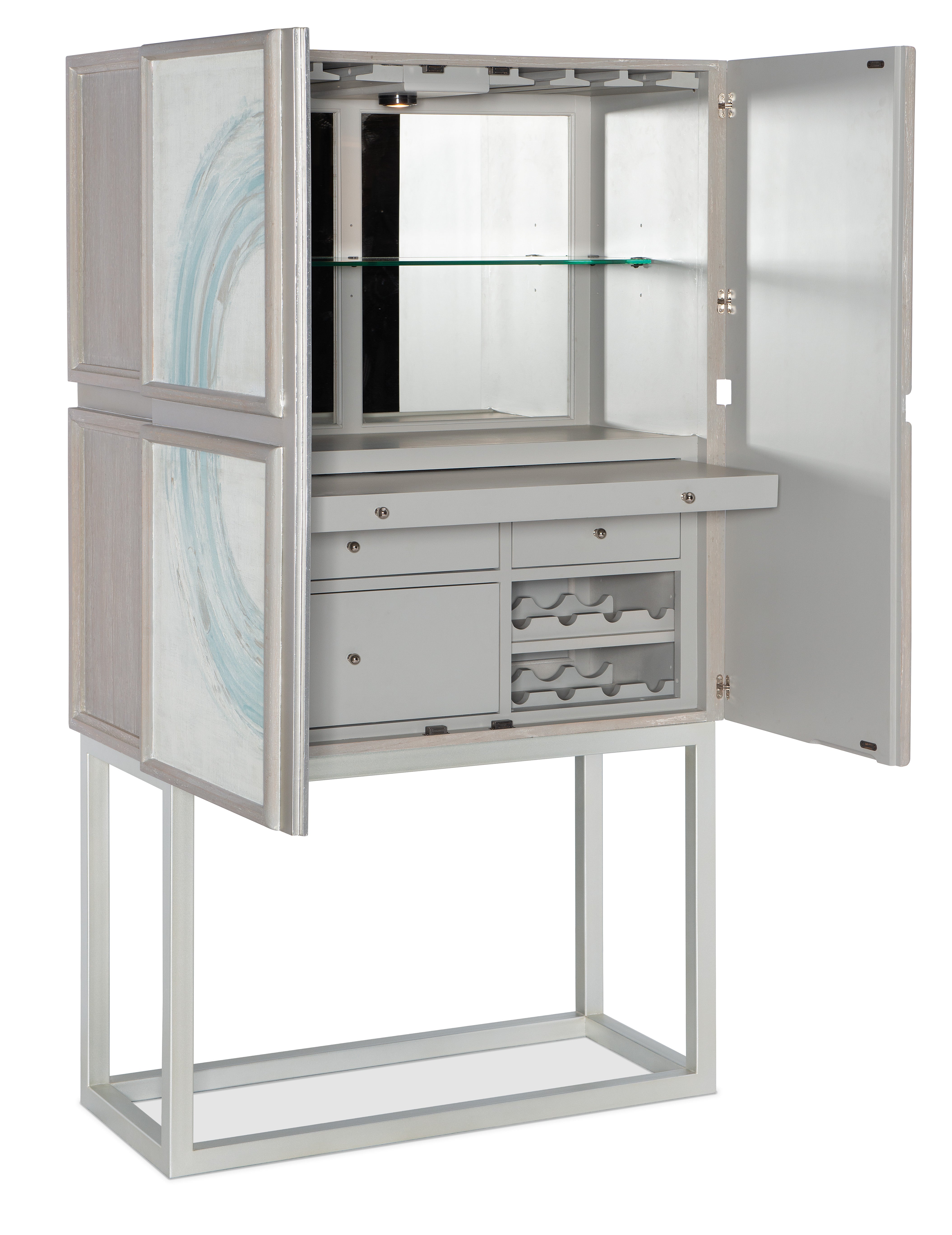 Melange Kandin Bar Cabinet
