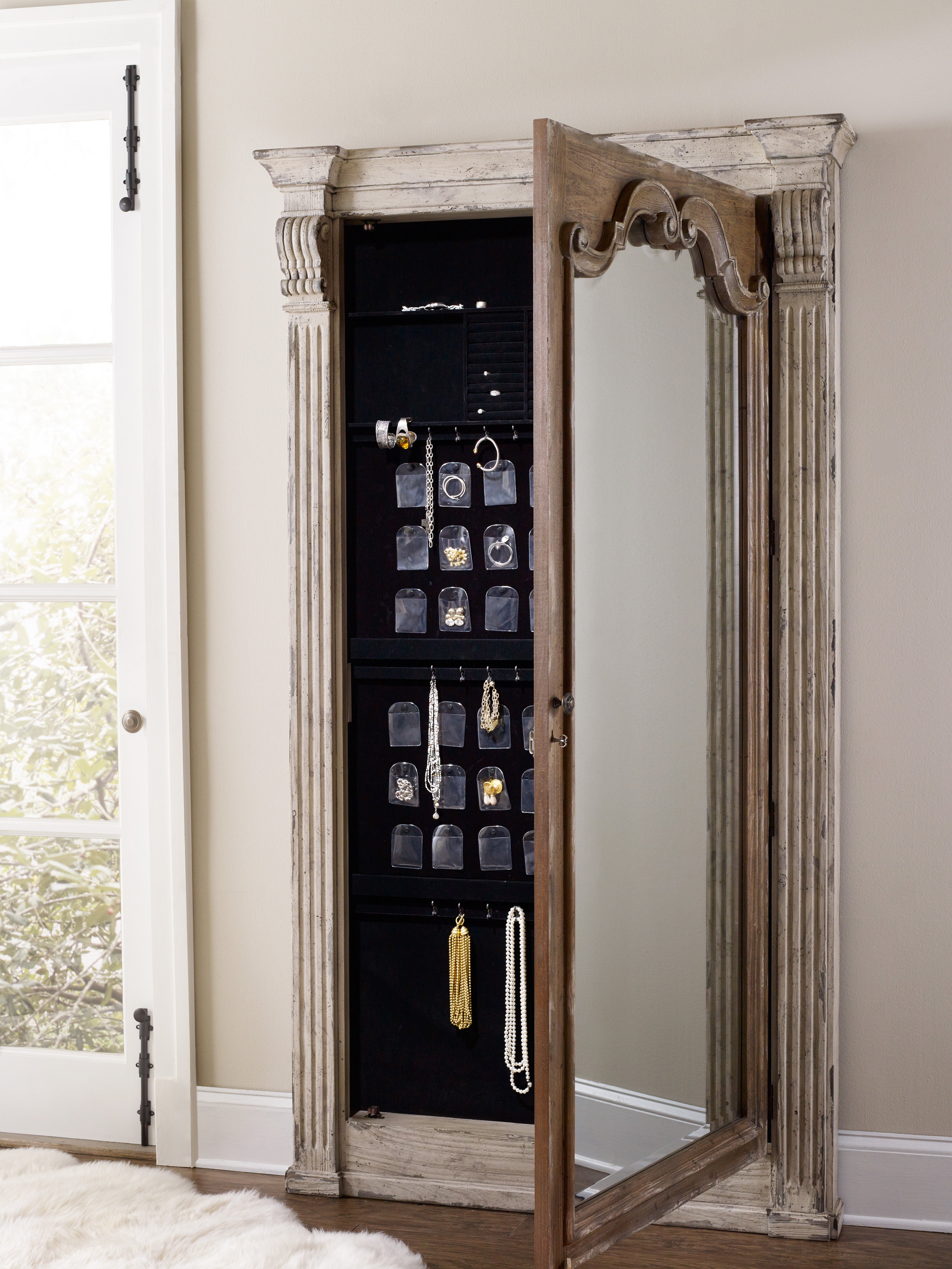 Chatelet Floor Mirror withJewelry Armoire Storage