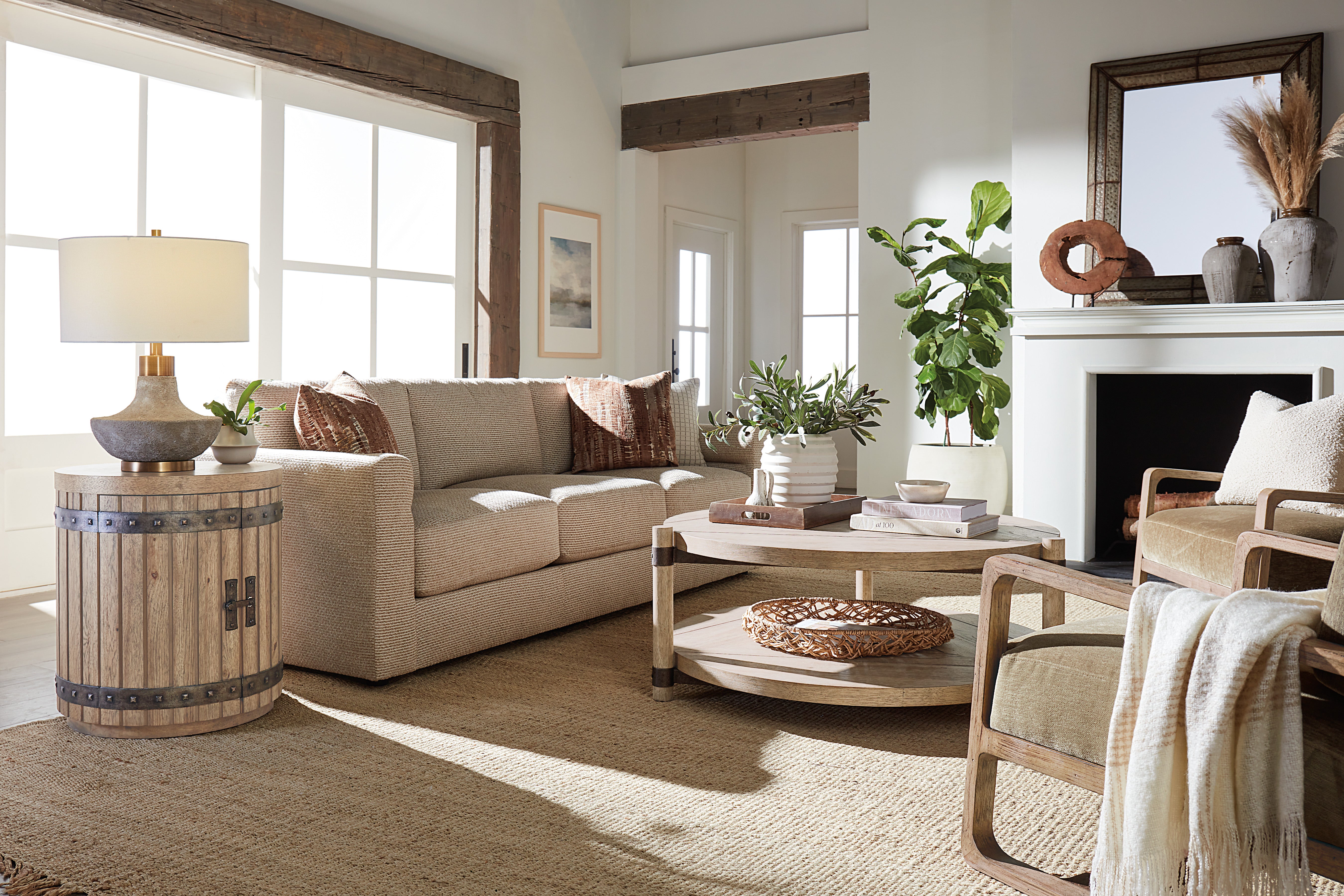 Vineyard Row Wine Barrel End Table