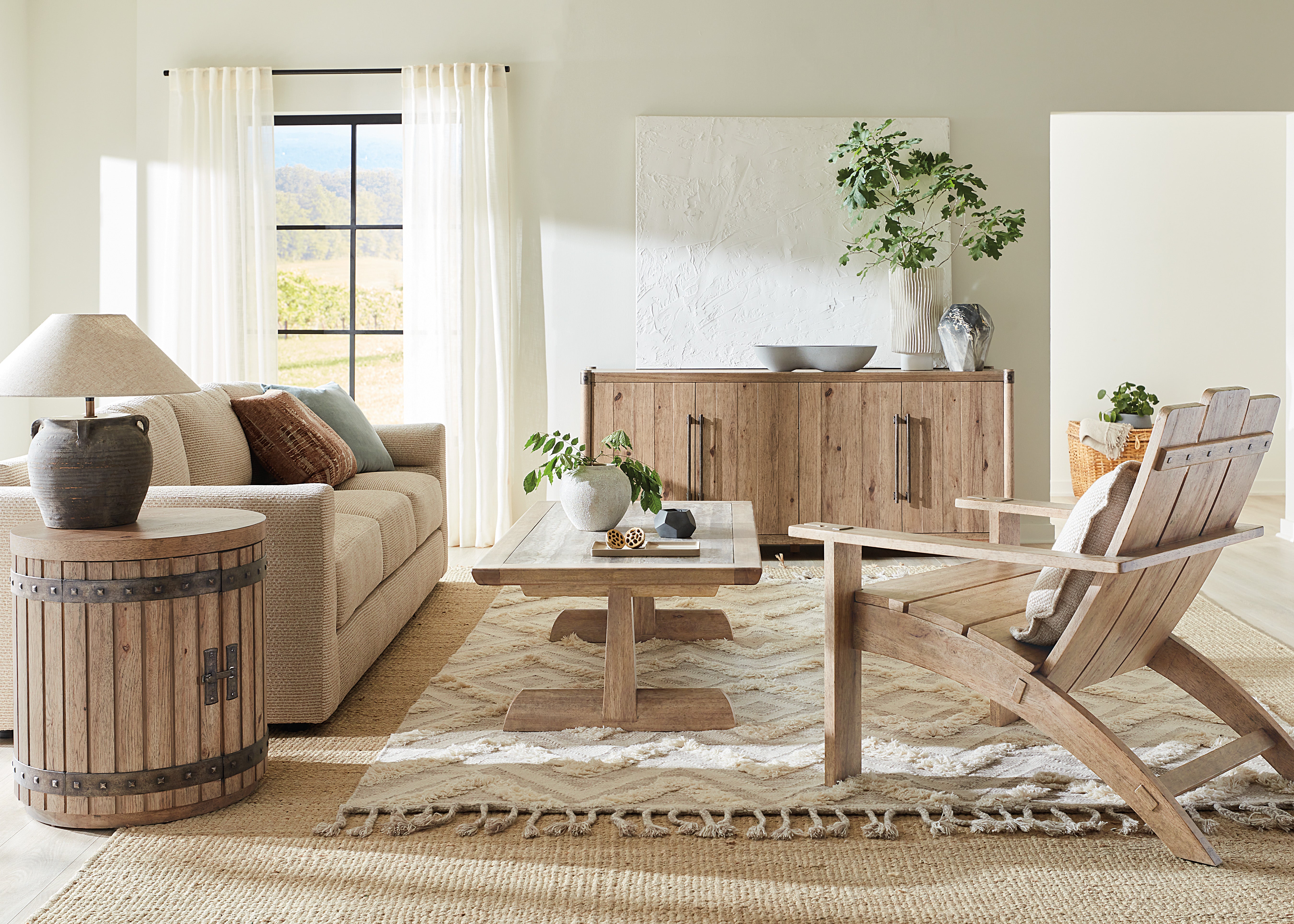 Vineyard Row Wine Barrel End Table