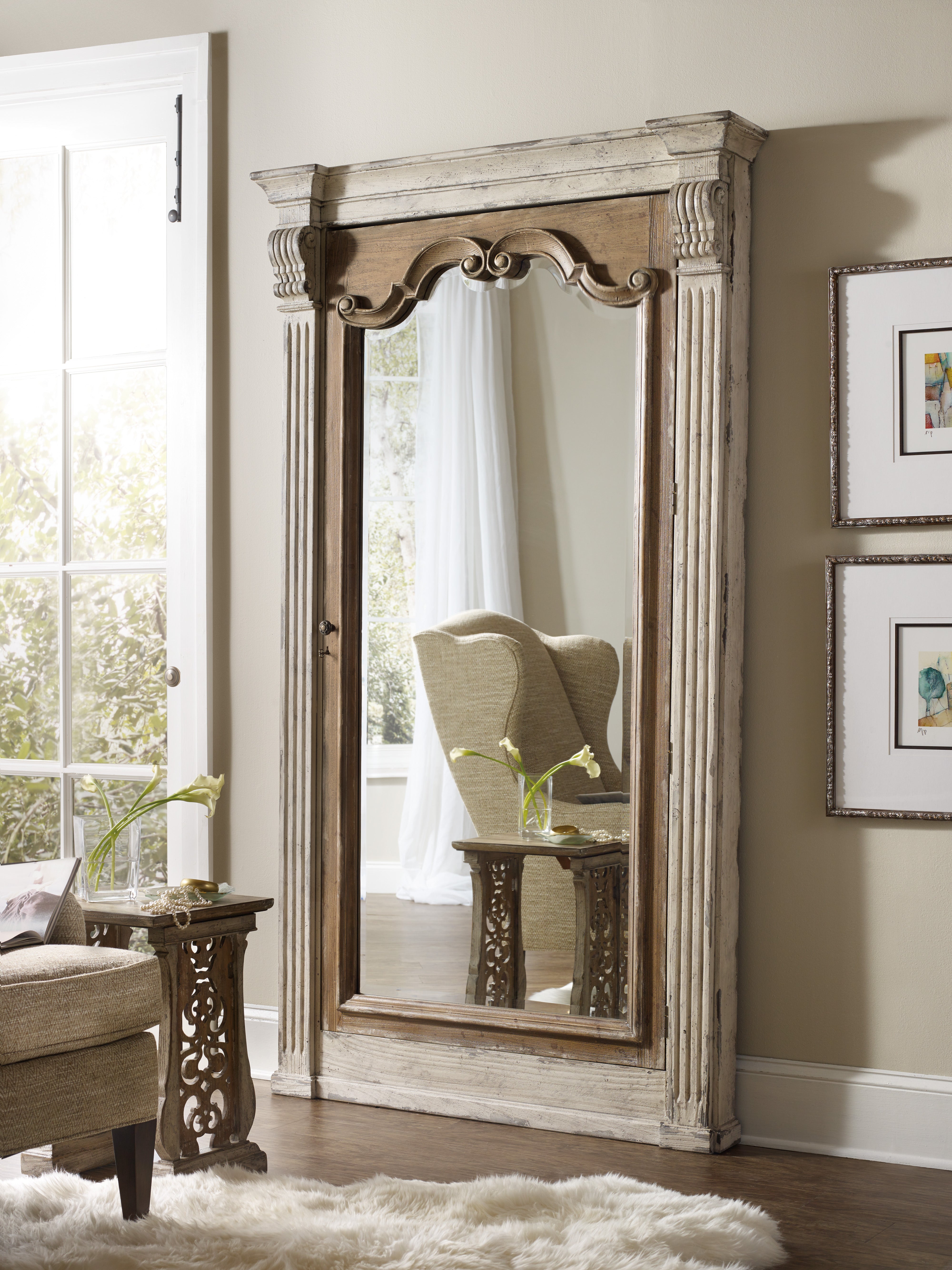 Chatelet Floor Mirror withJewelry Armoire Storage