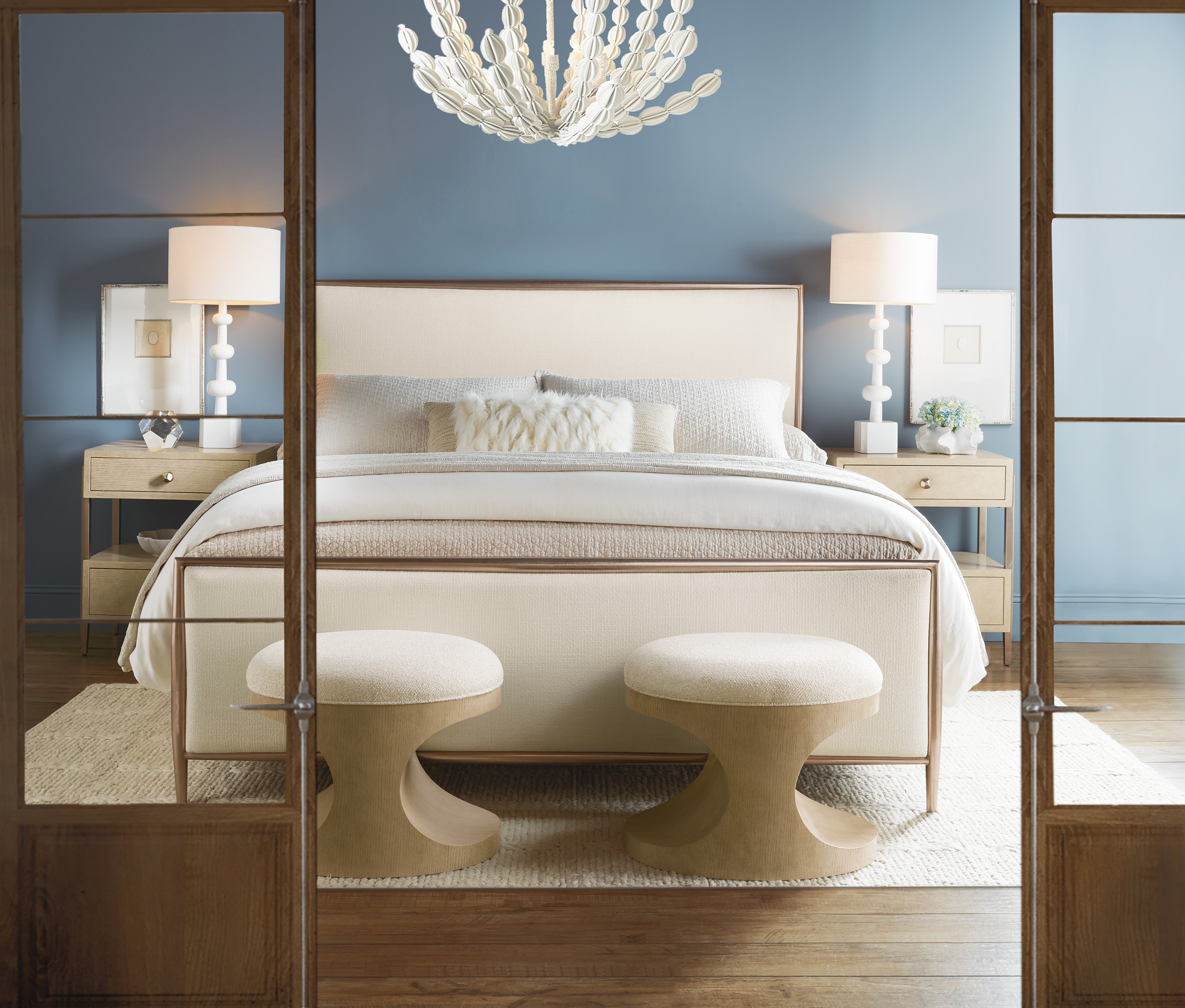 Westwood Queen Upholstered Metal Bed